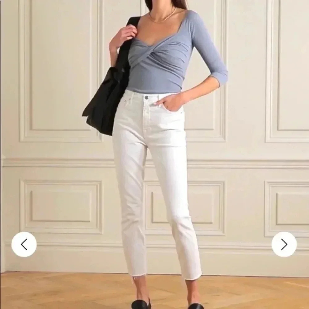 5/$100 GRLFRND Denim White Jeans